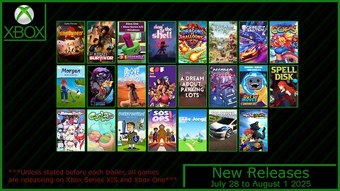 New Xbox Games for July 28 to August 1 2025