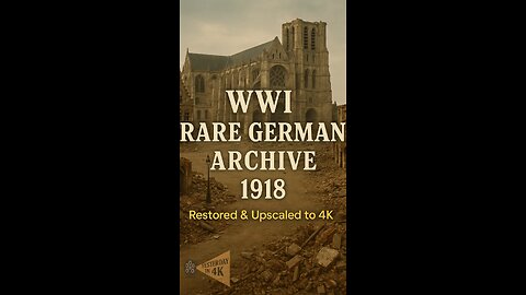 Cathedral in Rubble: 1918 St. Quentin WW1 Destruction Restored in 4K! ⛪🏚️