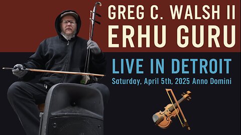 👨🏼 Greg C. Walsh II 🎻 ERHU played LIVE with a ❤️ heart so true 🎶 MUSIC in Detroit 🚗 Eastern Market 🌽