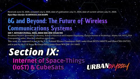 6G White Paper (Pt. 9): The Internet of Space Things (IoST) & CubeSats