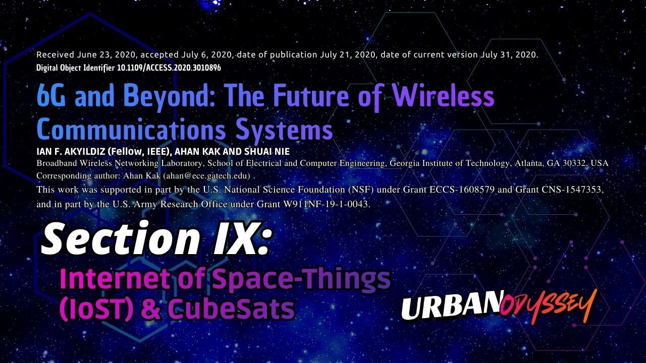 6G White Paper (Pt. 9): The Internet of Space Things (IoST) & CubeSats