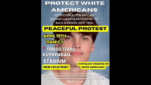 Jake Lang (J6) is hosting a stop the black violence protest April 19th I wouldn’t touch this event