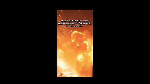 Boom 💥 Iranian missile destroys !sraeli weapons depot in Tel Aviv causing massive explosion