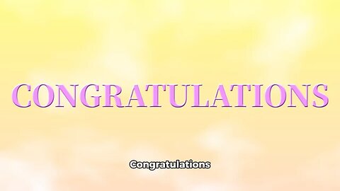 Congratulations
