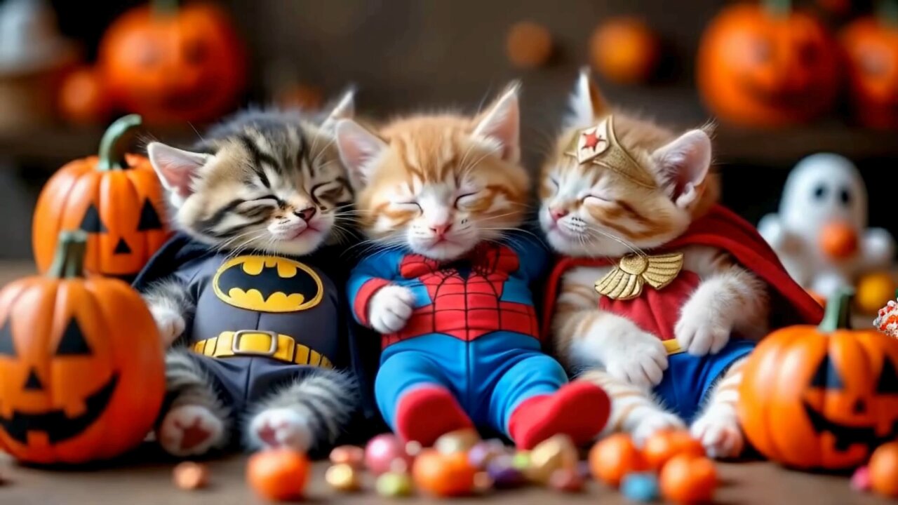 Adorable Kittens Experience Their FIRST Halloween 🎃👻 | Trick-or-Treating Cats in Costumes