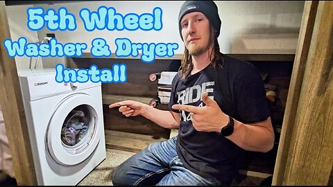 Washer and Dryer install in our 5th Wheel | Full-Time RV Family