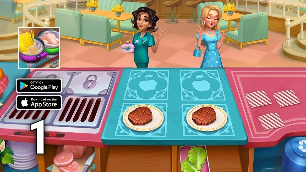 Cooking Rage Restaurant Game Gameplay Walkthrough Part 1 (iOS, Android) | Cooking Restaurant
