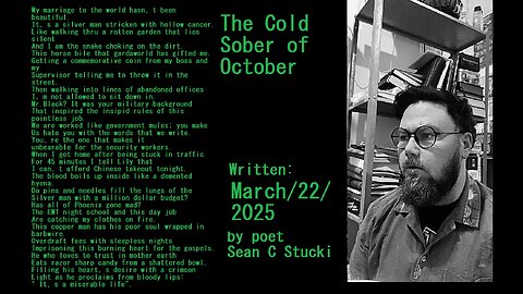 The cold sober of October - poem