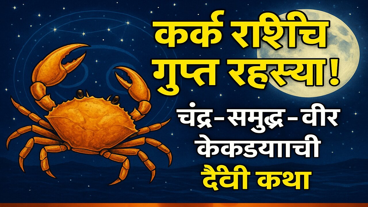 कर्क राशीची गूढ कथा 🌙 चंद्र, समुद्र आणि वीर केकड्याचा जन्म!#karkrashi #astrology