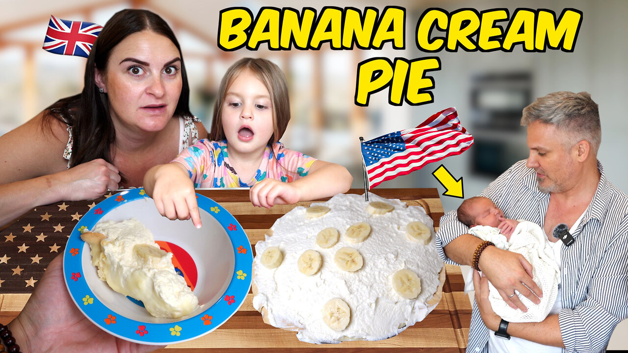 Brits Try Banana Cream Pie for the First Time… Then Baby Arrives!