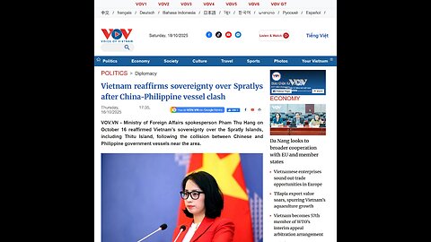 Vietnam again insists they own the Spratly Islands after the Philippines and China had a Vessel