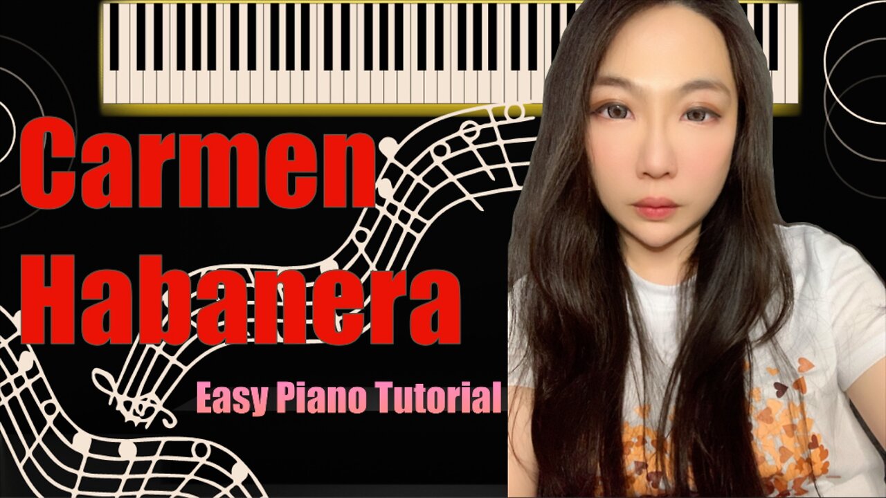 Carmen Habanera PIANO Easy Slow Tutorial