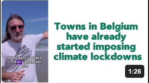 Towns in Belgium have already started imposing climate lockdowns. 🙄