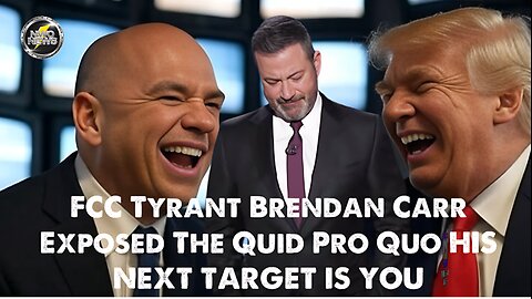 FCC'S BRENDAN CARR EXPOSED: The Coup to SILENCE Kimmel & CONTROL Your Mind!
