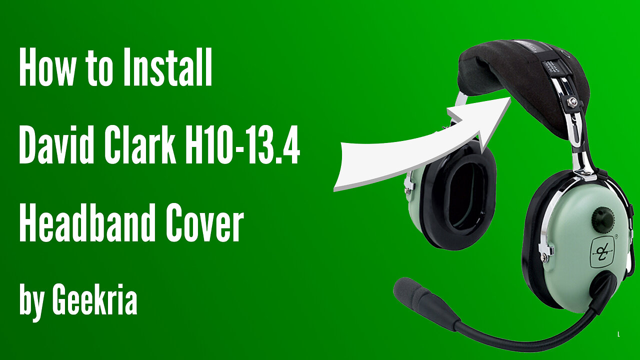 How to lnstall David Clark H10-13.4 Headphones Headband Cover | Geekria