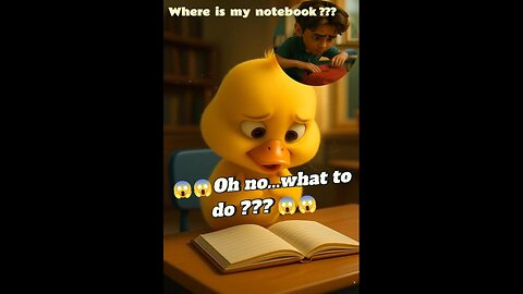😱😱Oh no..The master forgot his notebook at home, what should Quacky do ?😱 😱 | Cute Duck Shorts 3D Animation for Kids