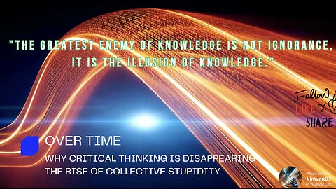 🚨🚨 Wake up America: Why Critical Thinking Is Disappearing, The Rise of Collective Stupidity. 🚨🚨