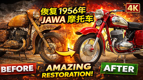 You Won’t Believe This 1956 JAWA Motorcycle Restoration 😱