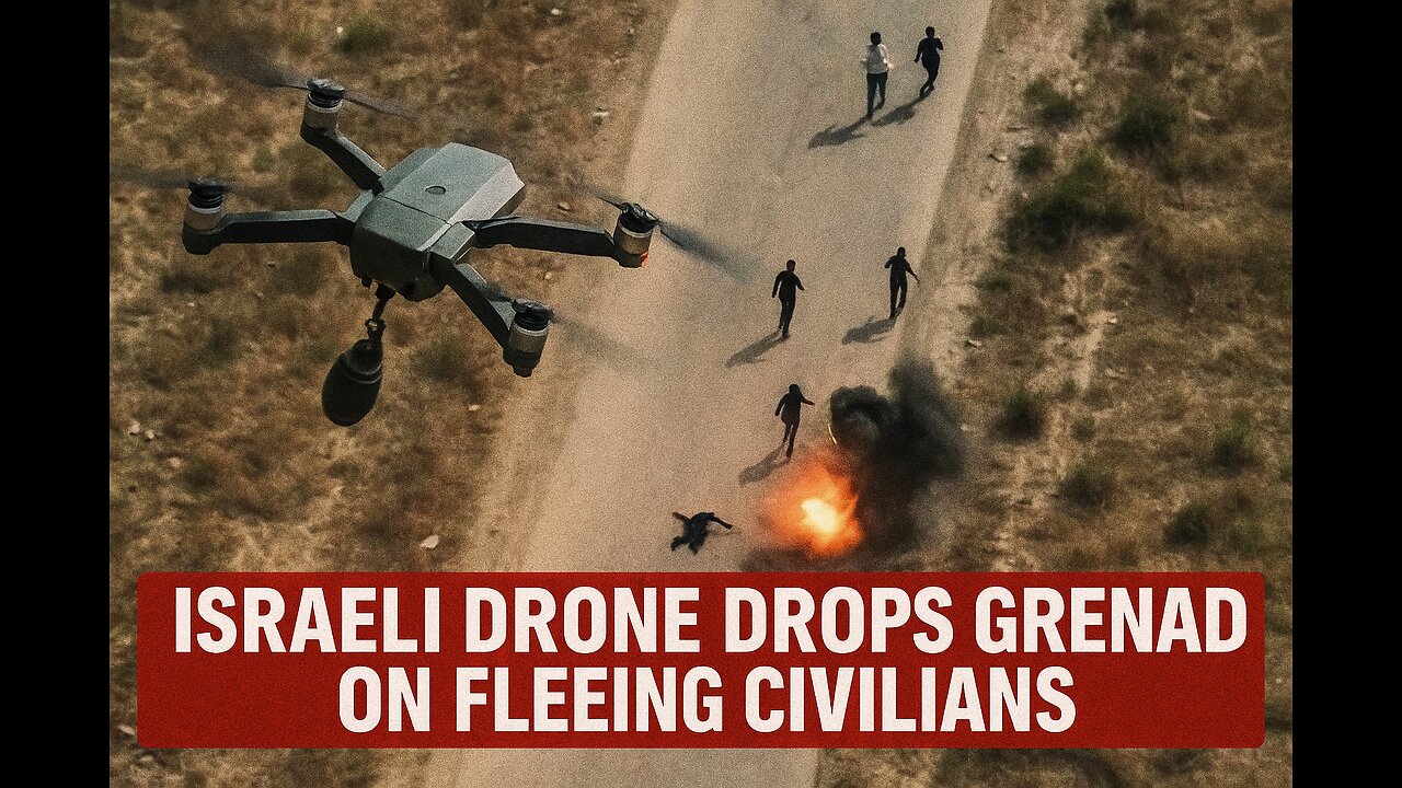 Israeli Drone Drops Grenade on Fleeing Civilians in Netzarim Corridor — Footage Confirms