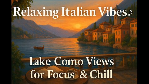 Relaxing Italian Coastal Music & Lake Como Views | Chill, Focus, and Nostalgia Vibes 🎶