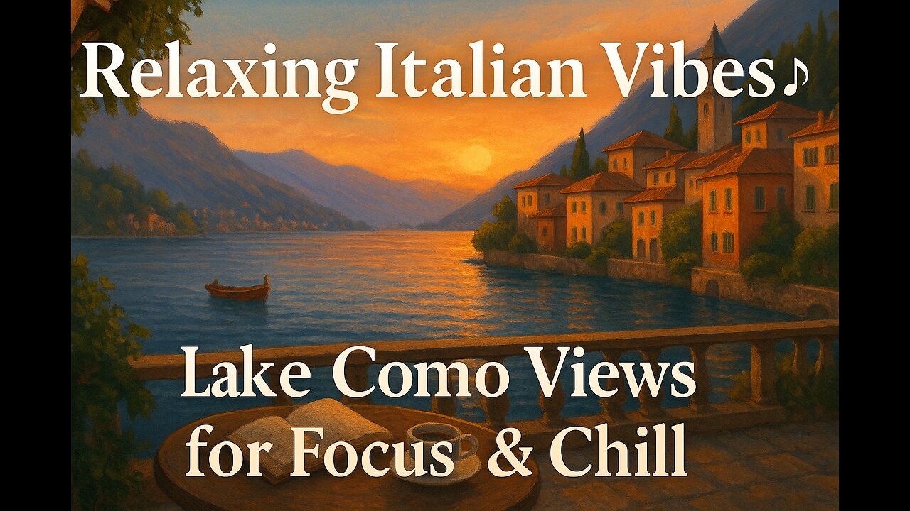 Relaxing Italian Coastal Music & Lake Como Views | Chill, Focus, and Nostalgia Vibes 🎶