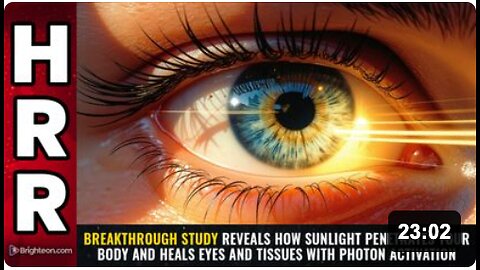 BREAKTHROUGH study reveals how sunlight PENETRATES your body and heals eyes and tissues with photon activation