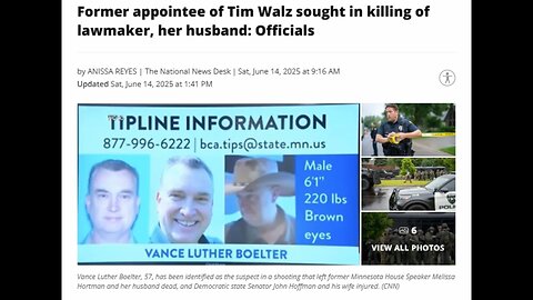 Tim Walz Put The Hit Out On Mennesota Lawmakers! Shot Caller! 1-25-2026