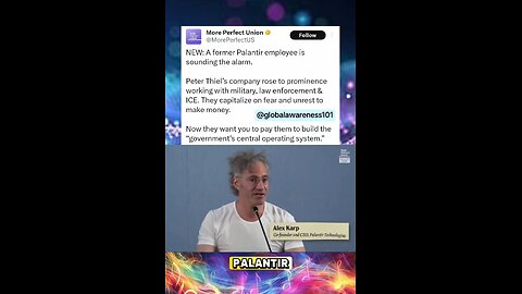 great short documentary explaining who Palantir is and how they're affecting us.