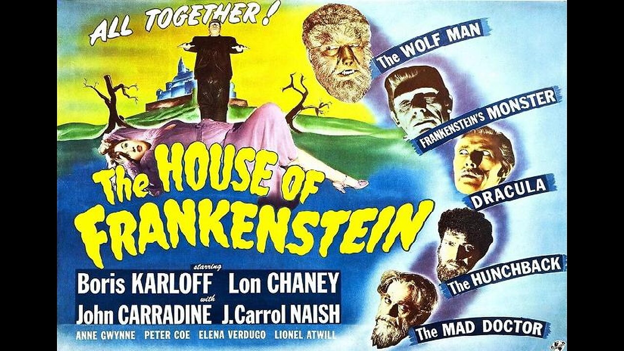 HOUSE OF FRANKENSTEIN 1944 Madman Uses Dracula, Wolf Man & Monster for Revenge FULL MOVIE in HD