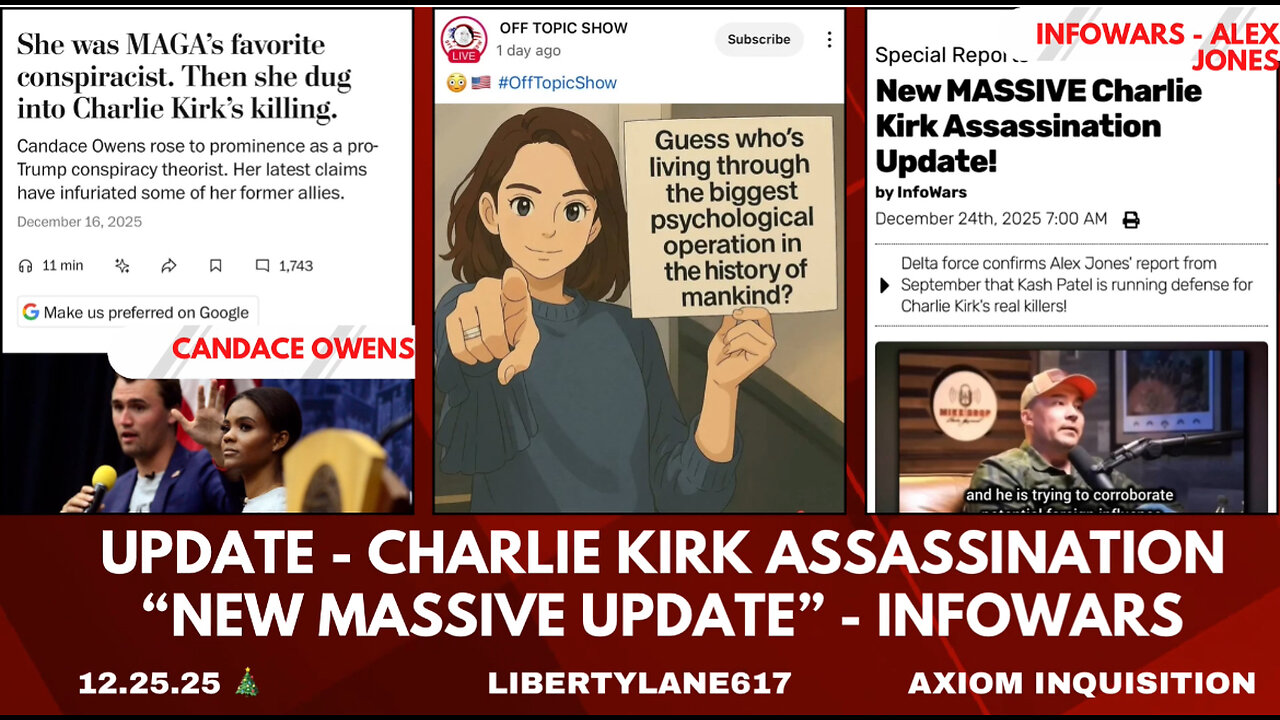 🚨UPDATE: Charlie Kirk Assassination - Heavy Allegations Are Flying Around….