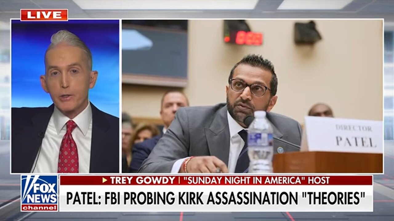 JUST IN: Patel reveals FBI investigating theories surrounding Kirk assassination
