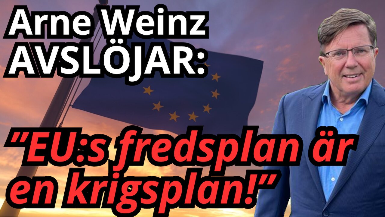 EU:s nya fredsplan är helt galen - "Allt kommer kollapsa" - Arne Weinz