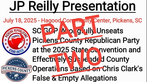 SC GOP Unseats Pickens, Part 2