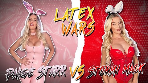 Pink V Red *Latex Try On Haul* With Tiny Stormi Mack!