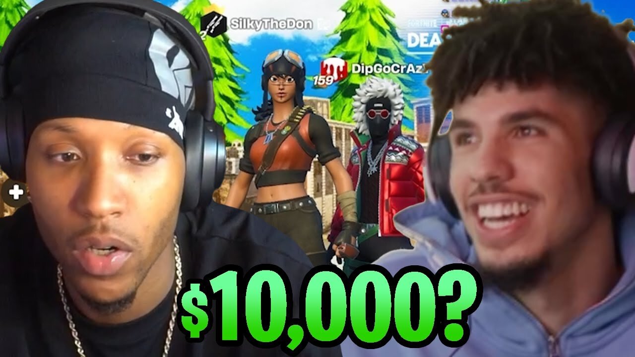 LaMelo Ball Challenged Silky To A 1v1 In Fortnite For $10,000 & COOKED Him The Entire Time