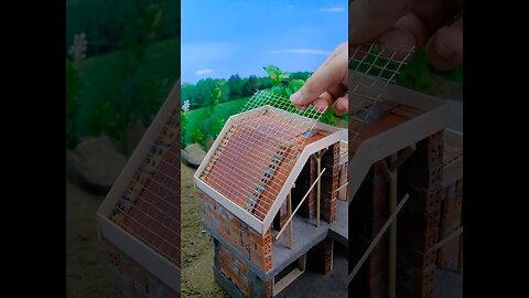 I Built a 2-Story Villa with Mini Bricks, and Even I Was Surprised by the Result #miniature #shorts 