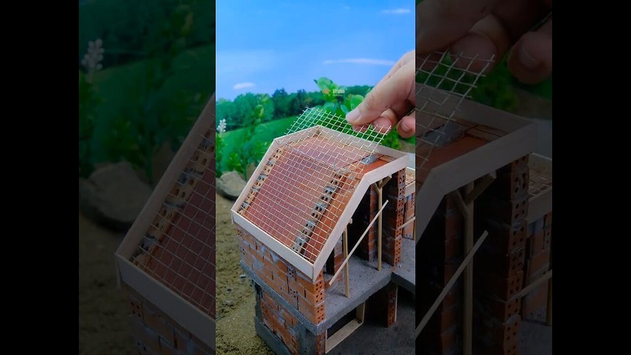 I Built a 2-Story Villa with Mini Bricks, and Even I Was Surprised by the Result #miniature #shorts