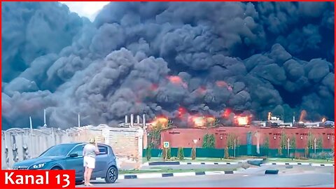 Explosion, strong fire occur in chemical plant after Ukrainian drone attack on Russia’s Belgorod