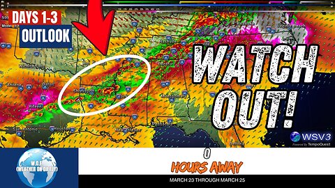 ⚠️ Tornado & Hail Threats Today: Lower MS Valley Impact! March 23