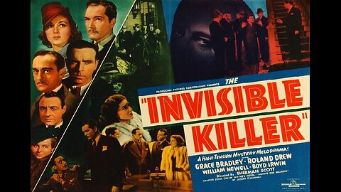 THE INVISIBLE KILLER 1939 Fiendish Killer Murders with Sonic Waves Invention FULL MOVIE VHS Copy