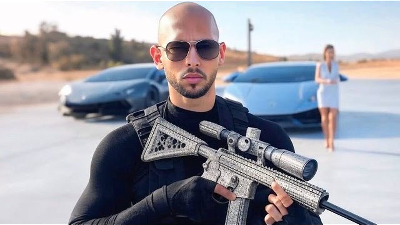 Andrew Tate’s Diamond Sniper Rifle BLOWS UP LAMBO at Largest Gun Range