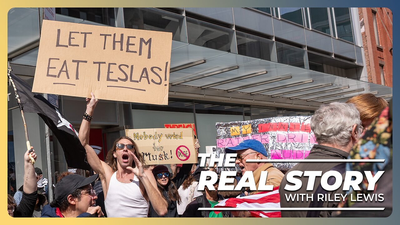 Crazy Leftists Protest Tesla | TODAY on THE REAL STORY 🇺🇸