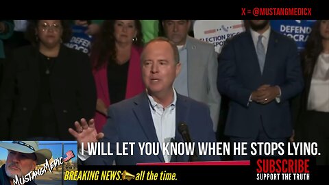 BREAKING NEWS:📣 Adam Schiff is speaking. I’ll let you know when he stops lying.