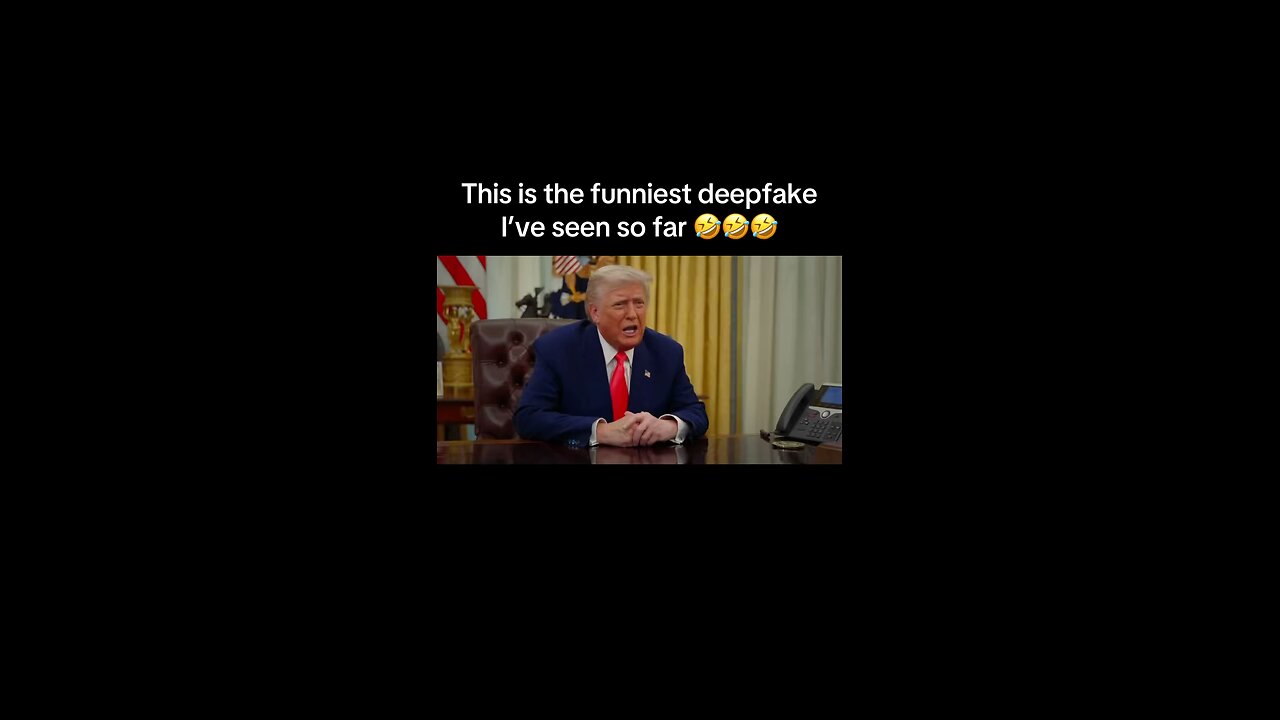 This is one of the funniest deepfakes I’ve seen in awhile. Take it as a joke.