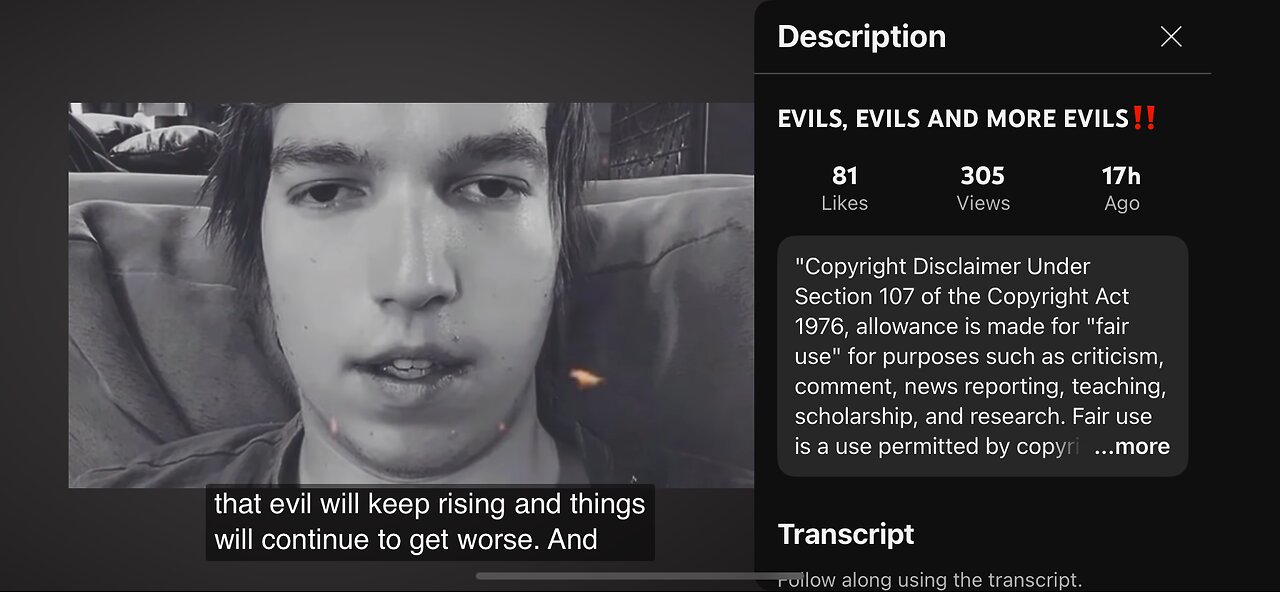 RE: EVILS, EVILS, And MORE EVILS