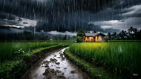 Gentle Drizzle, Roaring Thunder #ThunderRain #CountrysideStorm #IndoNature