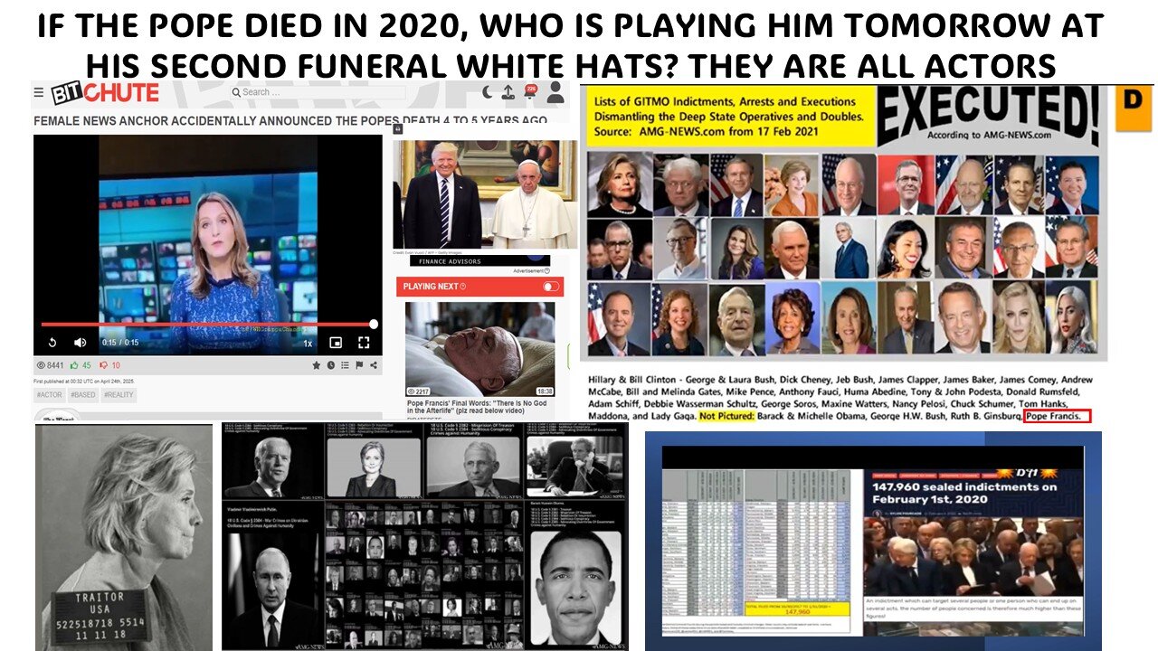 If the POPE DIED in 2020, and everyone knows it, did he time travel to make his funeral tomorrow?
