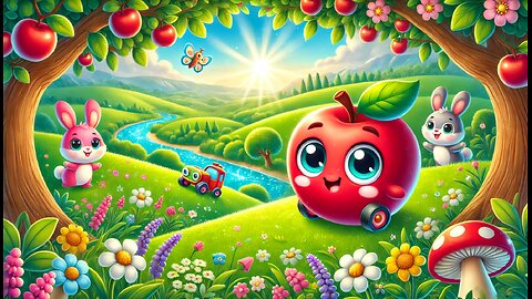 Apple's Big Adventure – A Fun Journey! Story for kids in Hindi