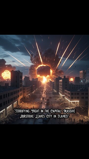Terrifying Night in the Capital: Massive Airstrike Leaves City in Flames!"