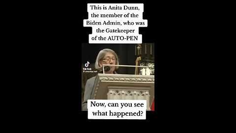 Autopen makes a speech? She really thinks she's President.